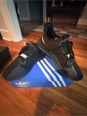 adidas U_Path Run Black Athletic Sneakers with Reflective Accents